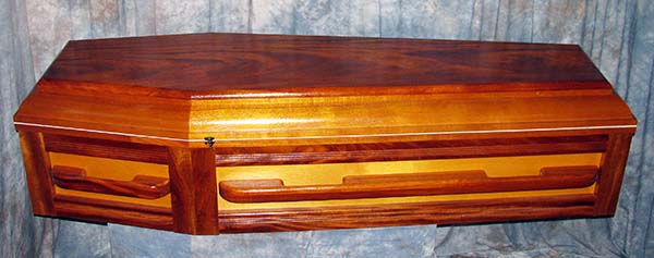 Eco Casket made of Mahogany Wood.